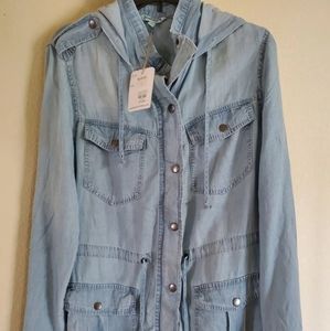 NWT Womens Light Denim "Utility Jacket"